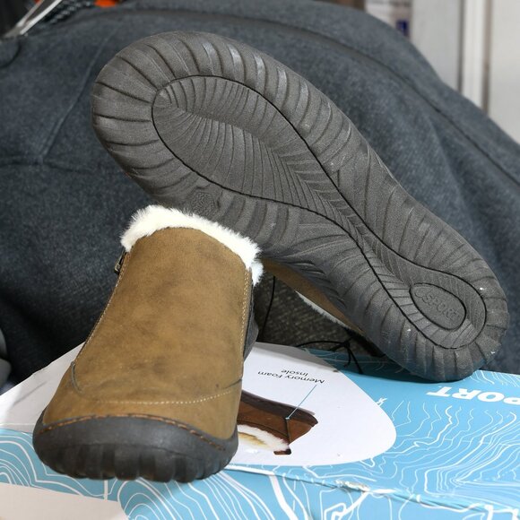 Brown-Jsport ‎ Womens Faux Sherling Shoe - Picture 1 of 9